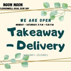 Ngon Ngon’s November Opening Hours